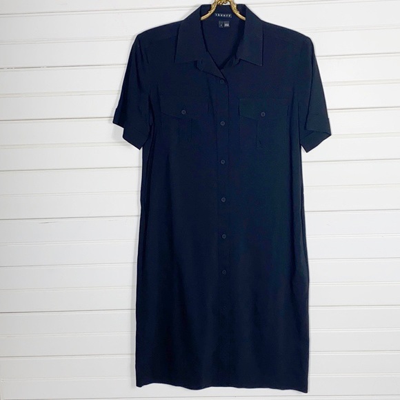 Theory Stenna 4 Pocket Shirt Dress Size 4 - Picture 8 of 11